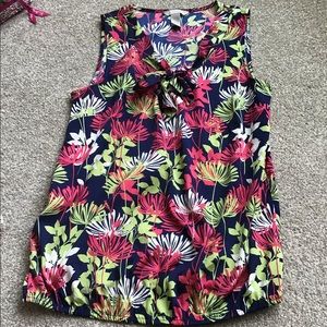 Banana Republic polyester flower blouse tank top